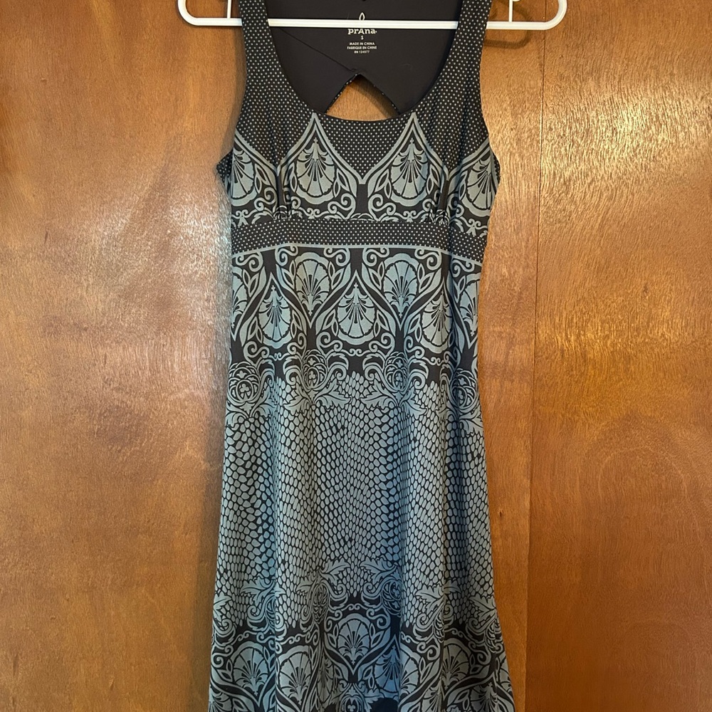 Prana Black and Gray Sleeveless Sundress